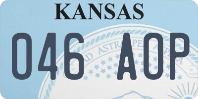 KS license plate 046AOP