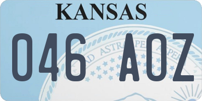 KS license plate 046AOZ