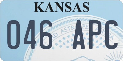 KS license plate 046APC