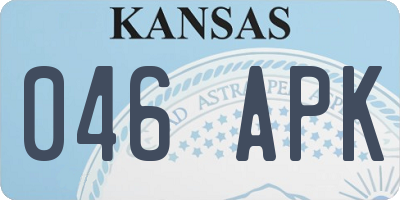 KS license plate 046APK