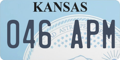 KS license plate 046APM