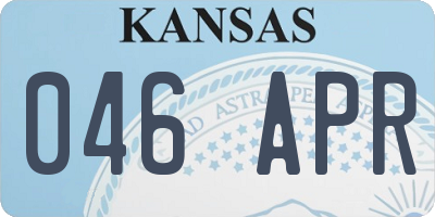 KS license plate 046APR