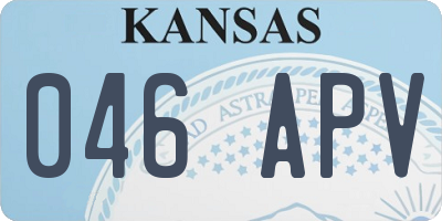 KS license plate 046APV