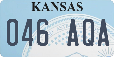 KS license plate 046AQA
