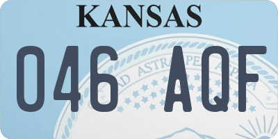 KS license plate 046AQF