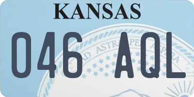 KS license plate 046AQL