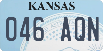 KS license plate 046AQN