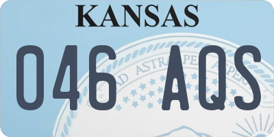 KS license plate 046AQS