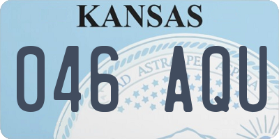 KS license plate 046AQU