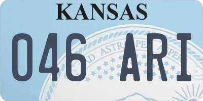 KS license plate 046ARI