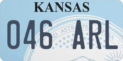 KS license plate 046ARL