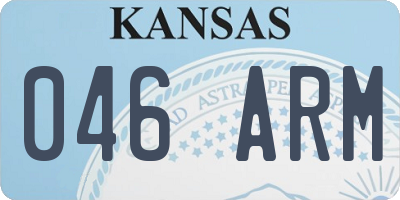 KS license plate 046ARM