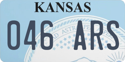 KS license plate 046ARS