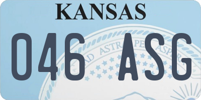 KS license plate 046ASG