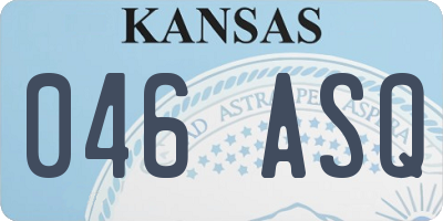 KS license plate 046ASQ