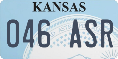 KS license plate 046ASR