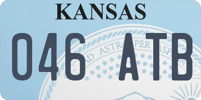 KS license plate 046ATB