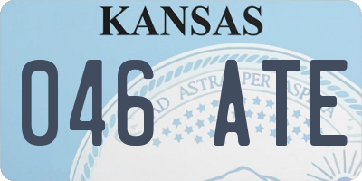 KS license plate 046ATE