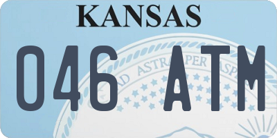 KS license plate 046ATM