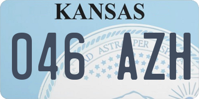 KS license plate 046AZH