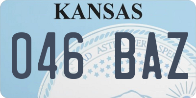 KS license plate 046BAZ