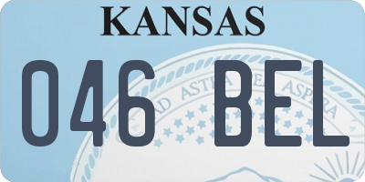 KS license plate 046BEL