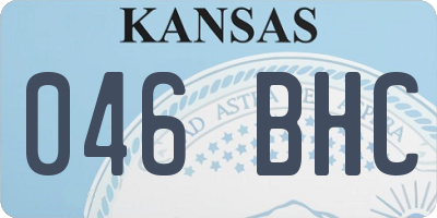 KS license plate 046BHC