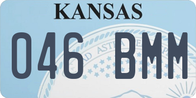 KS license plate 046BMM