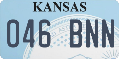 KS license plate 046BNN
