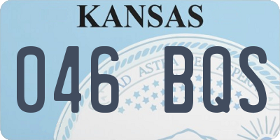 KS license plate 046BQS