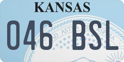 KS license plate 046BSL