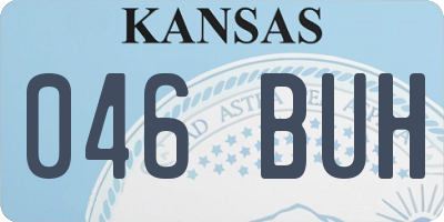 KS license plate 046BUH