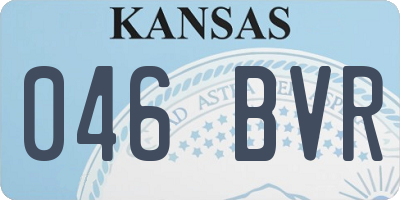 KS license plate 046BVR