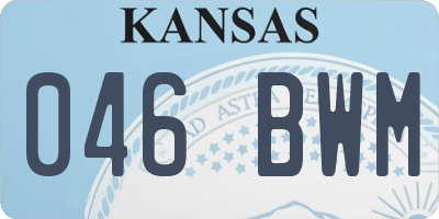 KS license plate 046BWM
