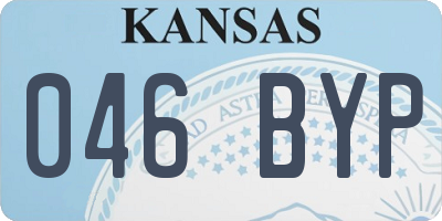 KS license plate 046BYP