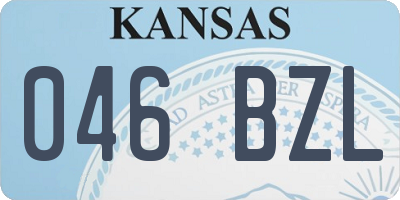 KS license plate 046BZL