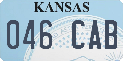 KS license plate 046CAB