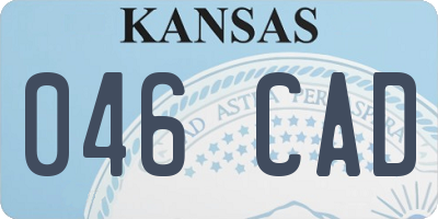 KS license plate 046CAD