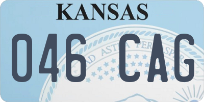 KS license plate 046CAG