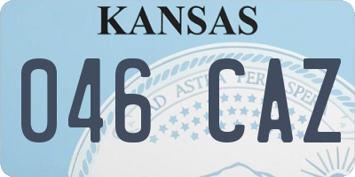 KS license plate 046CAZ