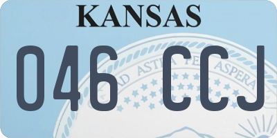 KS license plate 046CCJ