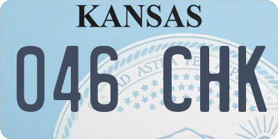 KS license plate 046CHK