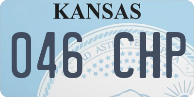 KS license plate 046CHP