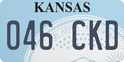 KS license plate 046CKD
