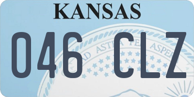 KS license plate 046CLZ