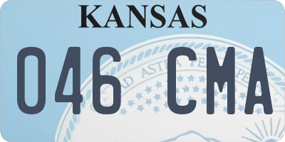 KS license plate 046CMA