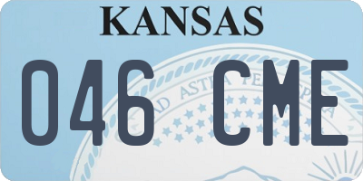 KS license plate 046CME