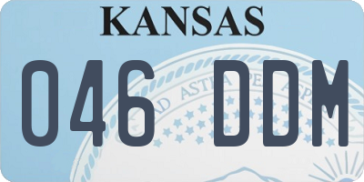 KS license plate 046DDM