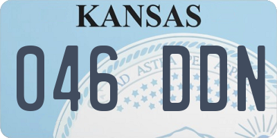 KS license plate 046DDN