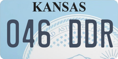 KS license plate 046DDR